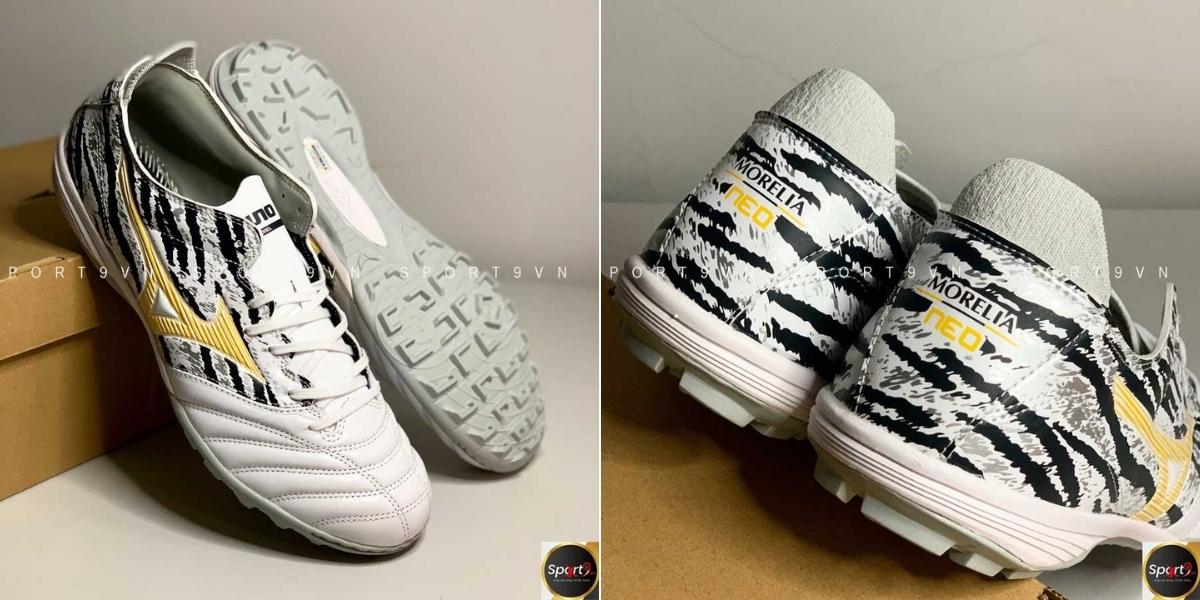 Giày đá bóng Mizuno Morelia Neo III Pro AS Trắng/Vàng/Đen